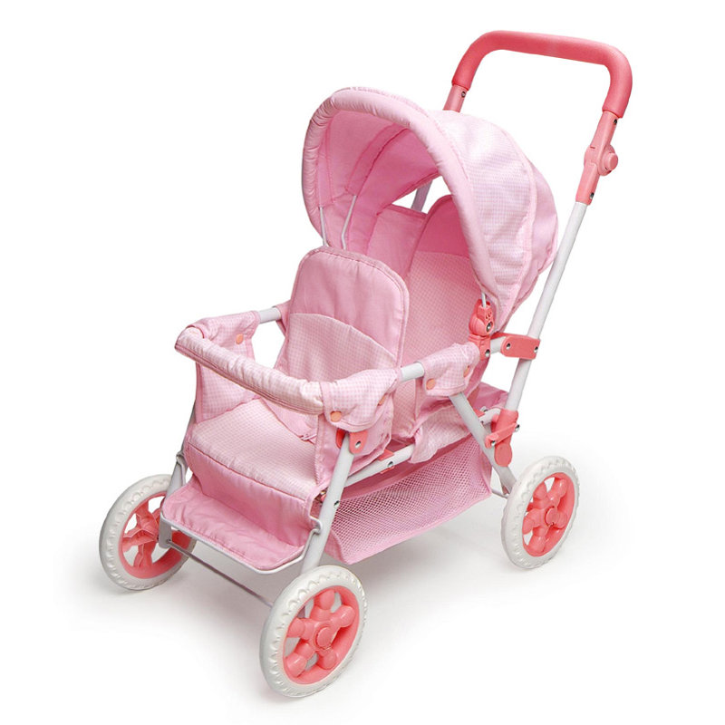 Folding Double Front-to-Back Doll Stroller