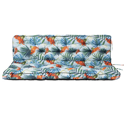 Porch Swing Cushions With Backrest, Thicken Waterproof Outdoor Bench Cushion, Only Cushion