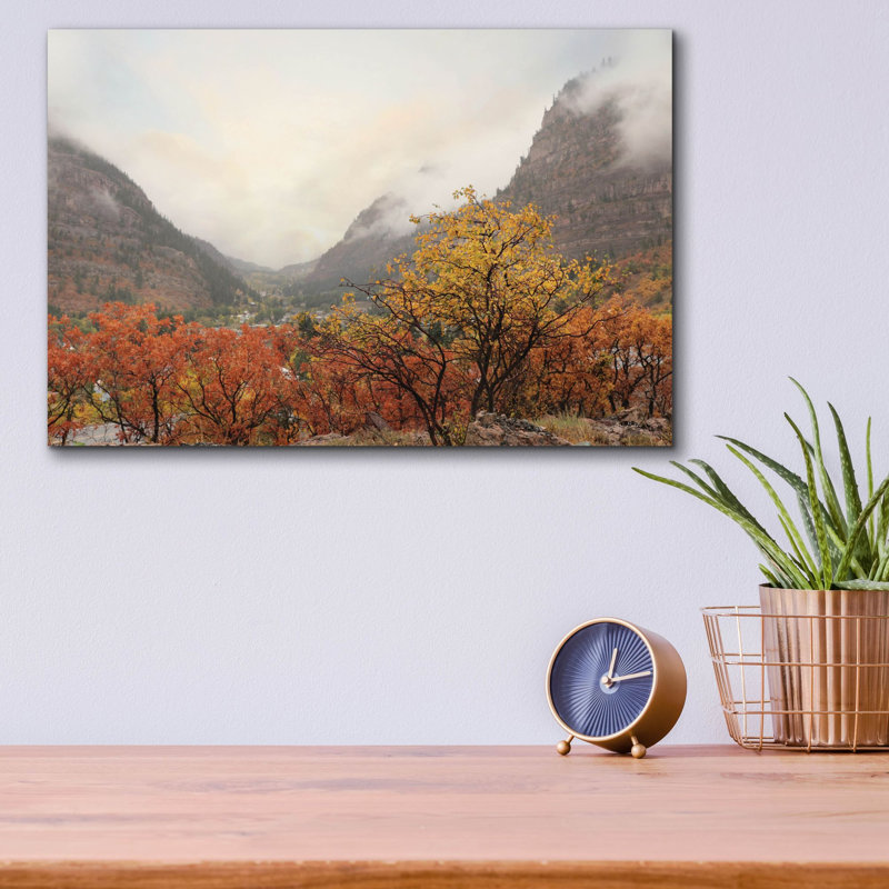 «San Juan Skyway I» par Lori Deiter, art mural en verre acrylique, H 12 po x l 16 po x P 0,13 po
