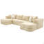 Canapé modulaire modulaire de 135,4 po-1600999199