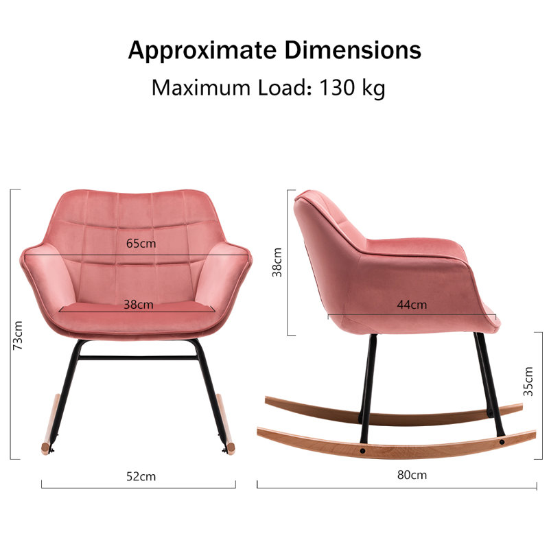 Kegley Rocking Chair, Pink