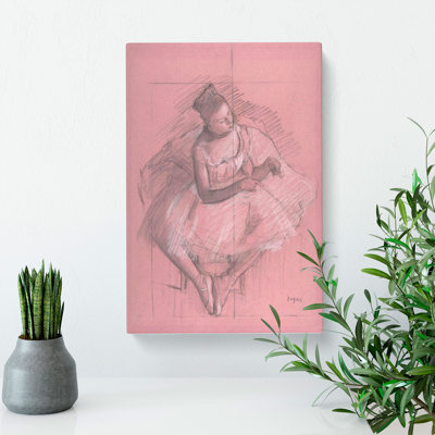 Study of a Ballet Ballerina Dancer Vol.3 by Edgar Degas - Wrapped Canvas
