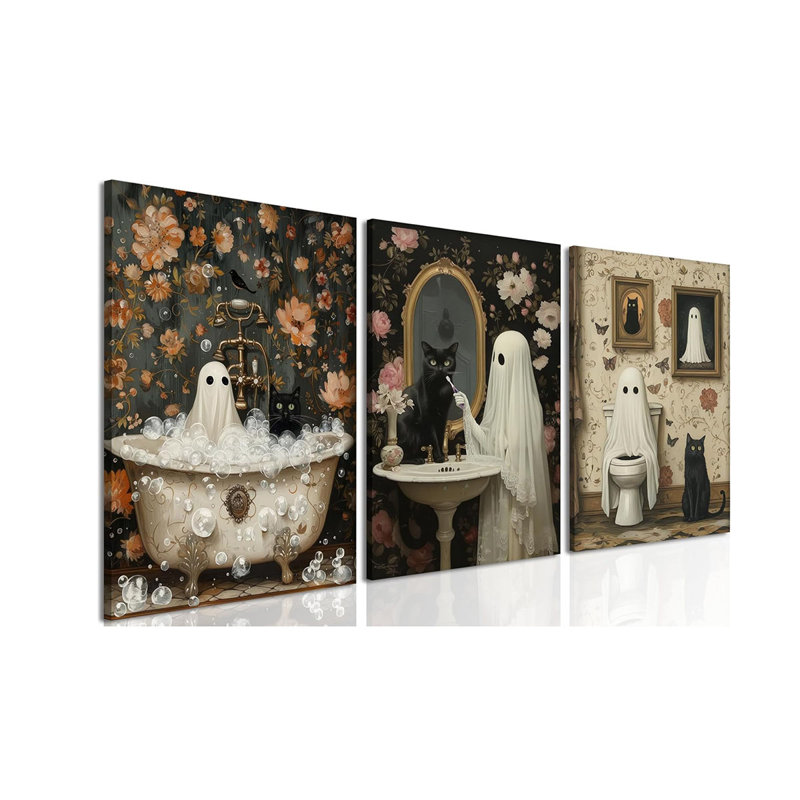 3 Piece Wrapped Canvas Print, 60 cm H x 40 cm W