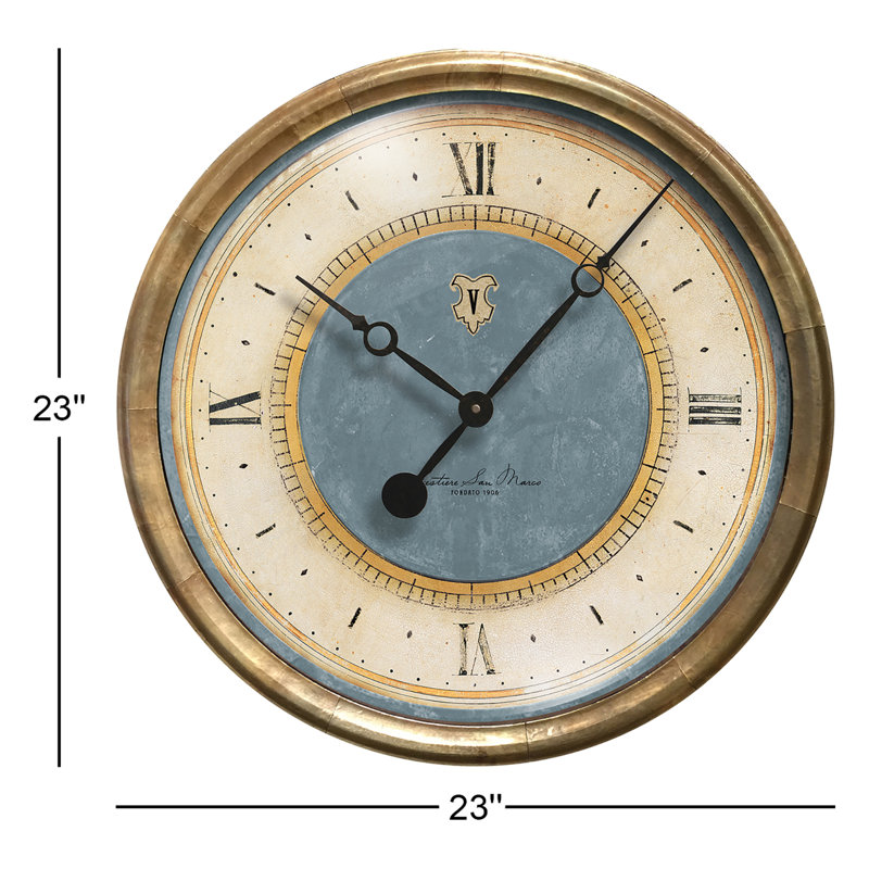 Metal Wall Clock, Blue