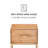 Ivywood 1 - Drawer Solid Wood 20" Nightstand-70051469