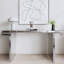 Console de luxe à miroir pleine longueur avec verre trempé cannelé et bord arrondi