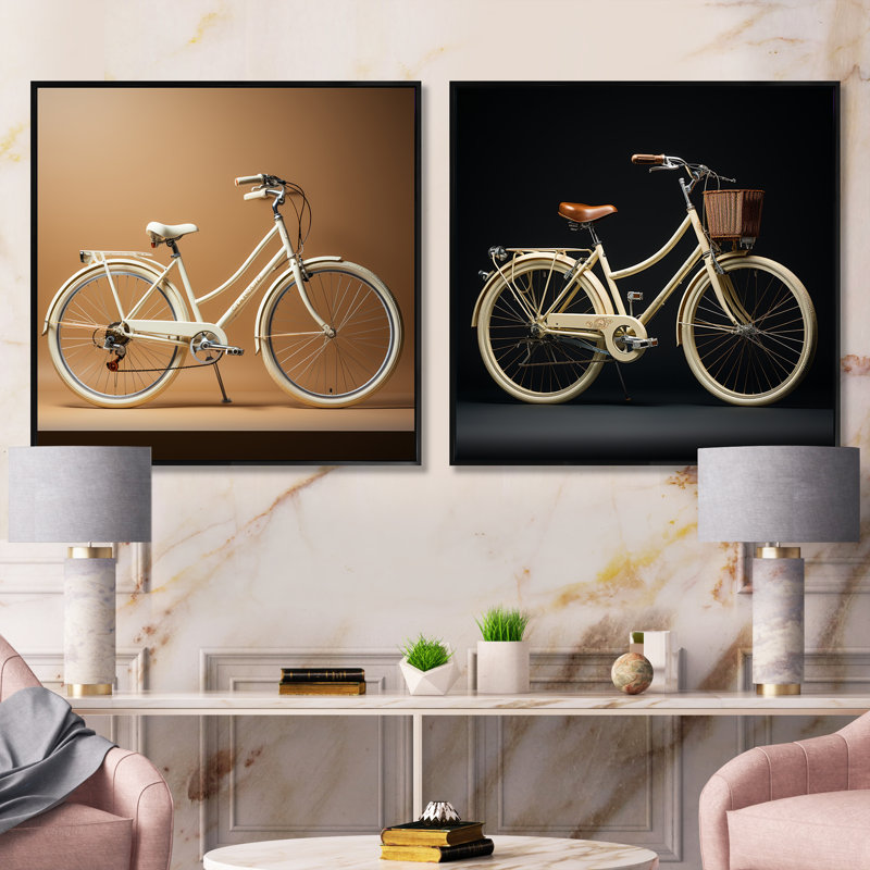 Itinerary - Ensemble de 2 vélos carrés, Cadre flottant noir, H 16 po x l 33 po