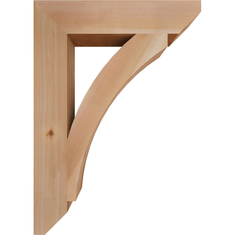 Wood Bracket/Corbel, Western Red Cedar, 28"H x 3.5"W x 20"D