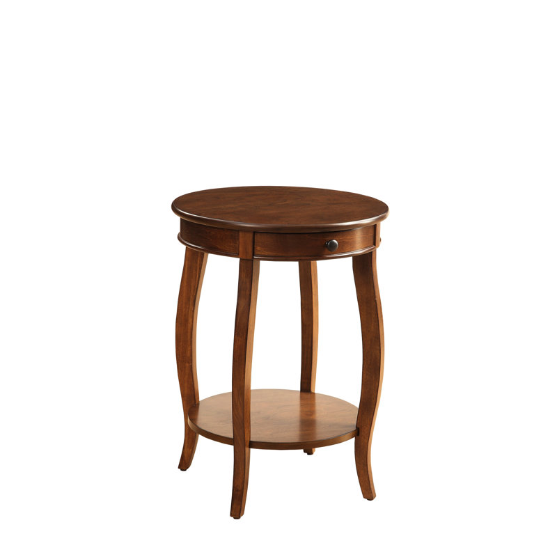 Élégante table à finition noyer avec options de rangement pour tout espace Tiroir latéral compact