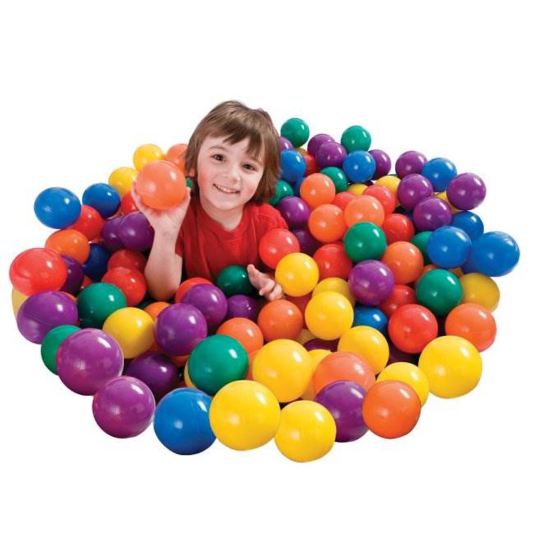Intex 100-Pack Large Plastic Multi-Colored Fun Ballz For Ball Pits, 2.5" H x 2.5" W x 2.5" D