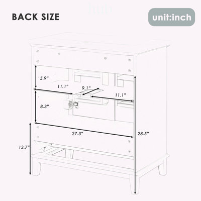 30 Inch Bathroom Vanity Base with Multi-functional Storage, Solid Frame, and MDF Board for Elegant Bathroom Decor