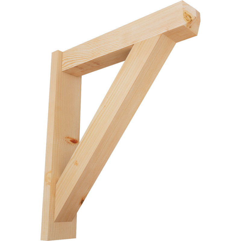 Artisan traditionnel en bois rustique, P 26 po x H 30 po, Sapin Douglas de 5 1/2 po (lisse)