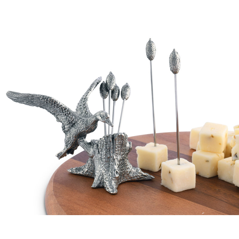 Morning Hunt Pewter Mallard Duck Cheese Marker
