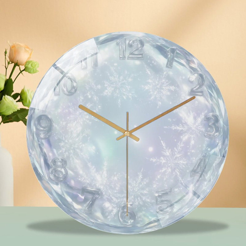 Horloge murale en verre 12 po