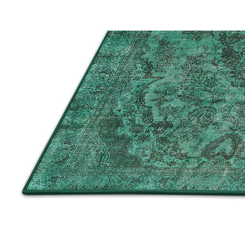 Tapis vert de style oriental, Rectangle 4 pi x 6 pi