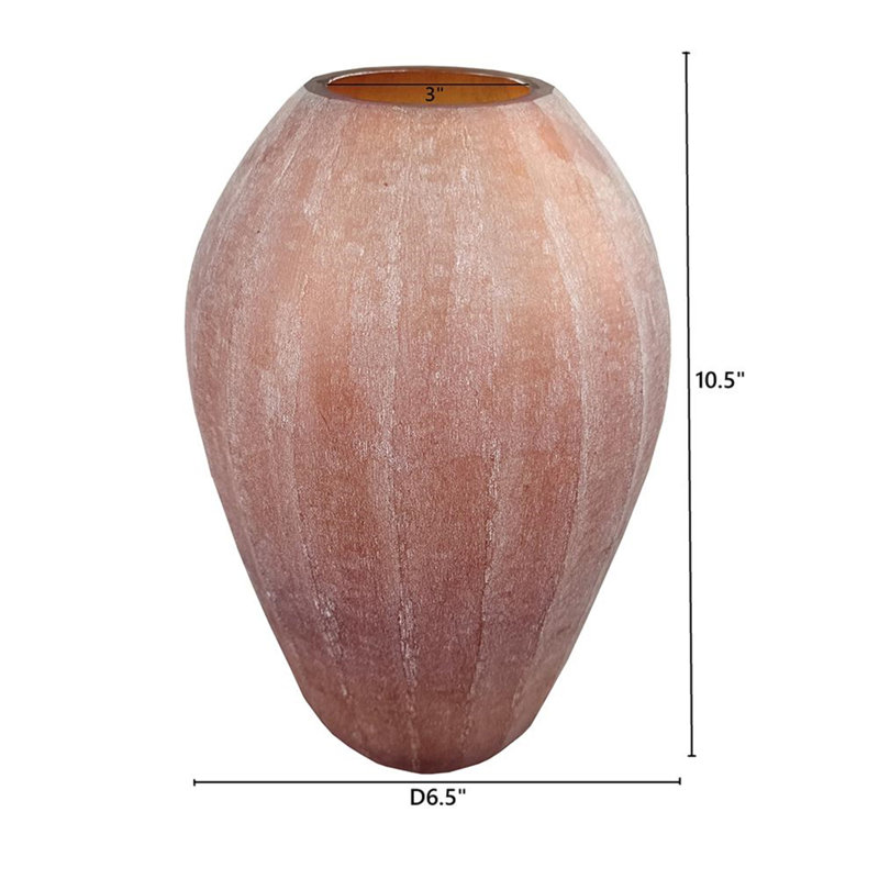 Vase en verre D6.5x10.5 "