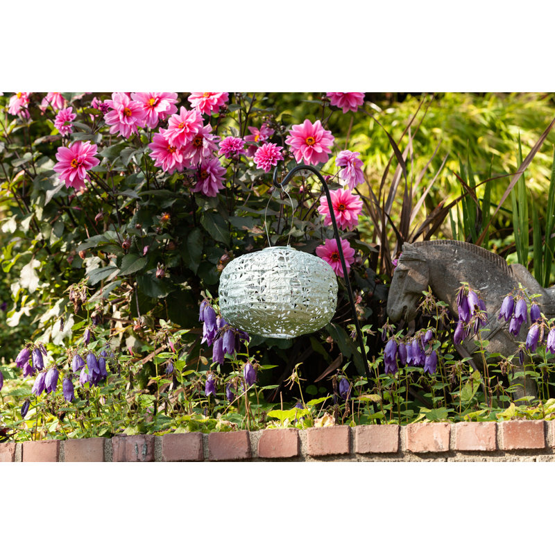 Sage and Coral Solar Powered Outdoor Lanterns with LED Lights