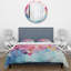 Ensemble de housse de couette rose et bleu pastel-107147236