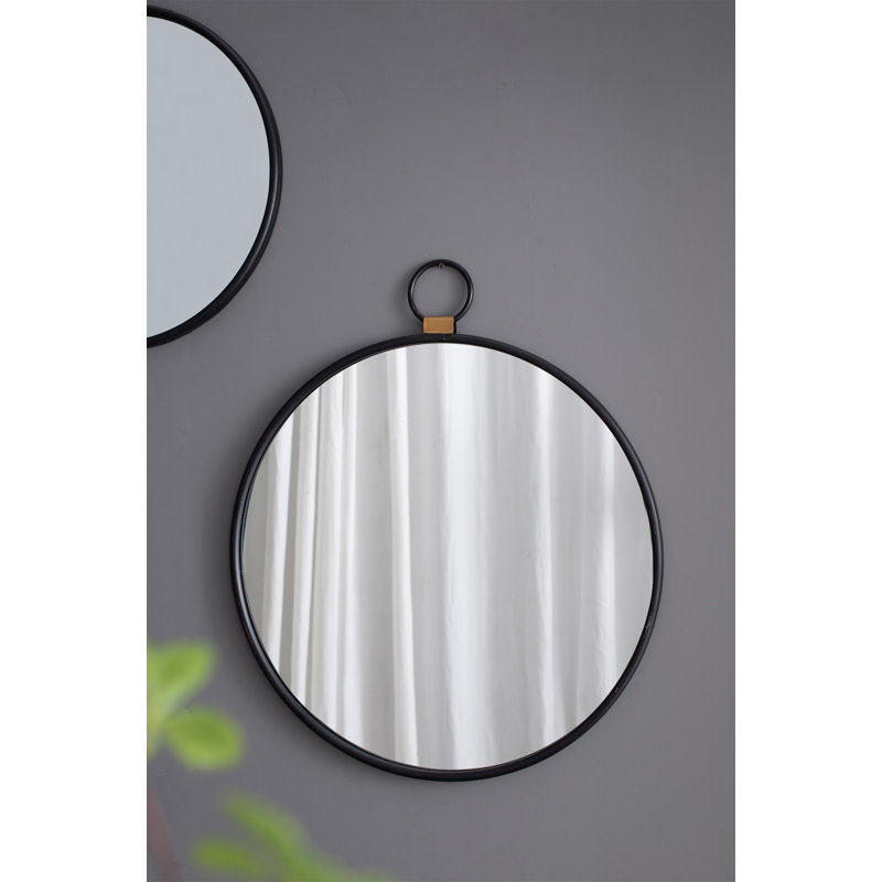 Miroir mural 24 po x 27 po avec cadre noir