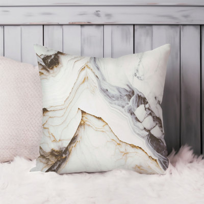 Abstract Geode Marble Agate IV Modern Throw Pillow Cover