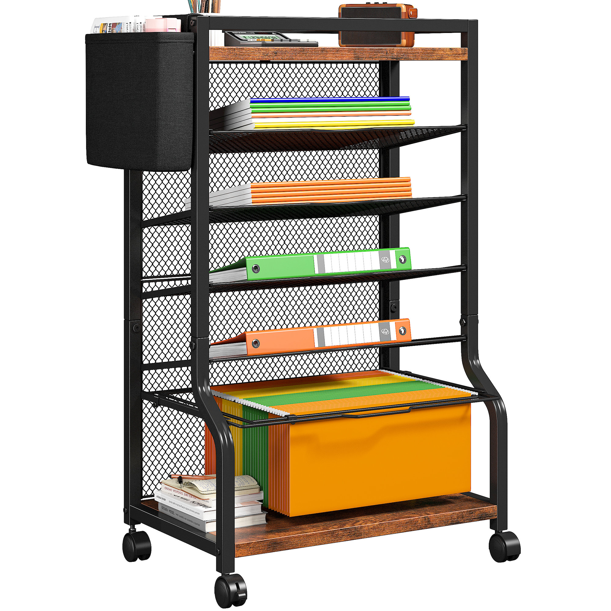 Enhomee 32'' H X 17.7'' W Rolling File Cart 