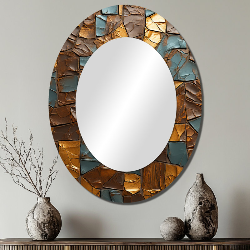 Tree Illusions Fantasy - Miroir mural moderne ovale, H 40 po x l 30 po