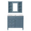 Meuble-lavabo 36 po avec armoire à pharmacie, armoire de rangement moderne avec 2 portes à fermeture douce, meuble-lavabo simple