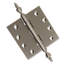 Charnière de porte simple à roulement à billes en laiton massif H 4,5 po x l 4,5 po-67148947