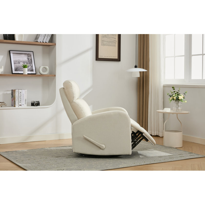 Fauteuil inclinable et oscillant pivotant Gardin, Beige clair