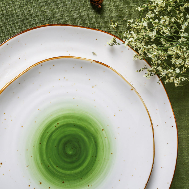 Service de table en porcelaine Christian Siriano Luma - Service pour 8, Vert