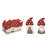  Polyester 11.02 in. Multicolor Christmas Plush Mushroom Gnome Ornaments in Display Set of 12