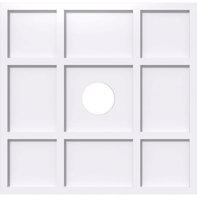 12"OD x 2"ID x 4"C x 1"P Rubik Architectural Grade PVC Contemporary Ceiling Medallion