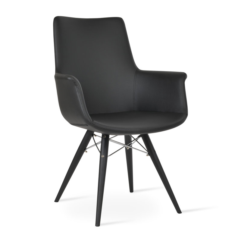 Fauteuil rembourré, Noir