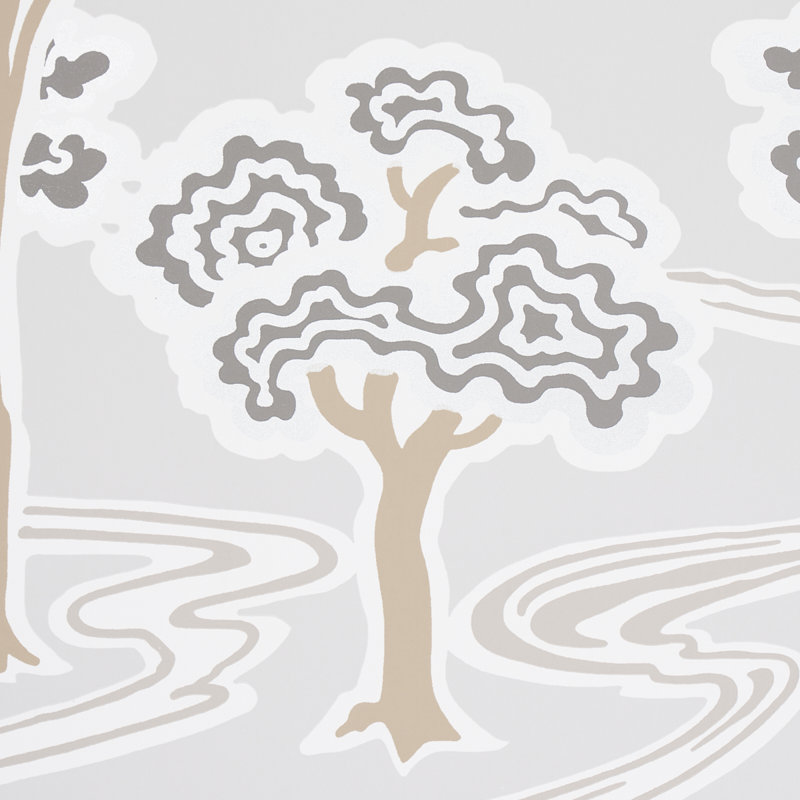 Papier peint arbre rivière, Pierre de lune