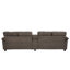 Canapé modulaire moderne en forme de U avec canapé rembourré en velours côtelé de 116,9 po avec repose-pieds, porte-gobelets et ports USB-1268692634
