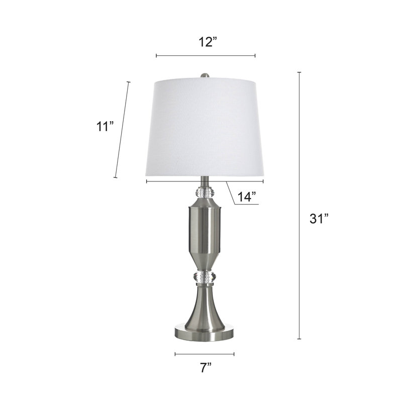 Steel Table Lamp - Brushed Steel
