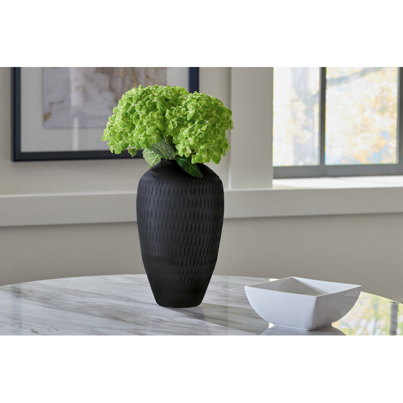 Vase de table en verre Sincope, H 10,75 po x l 6,5 po x P 6,5 po