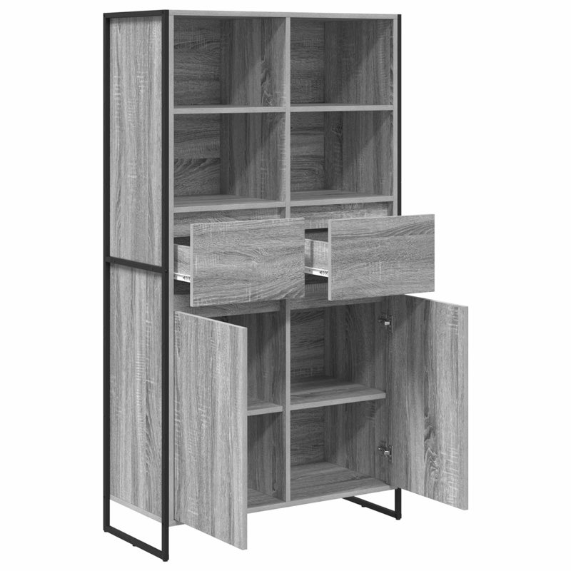81cm Sideboard, Grey Sonoma