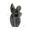 Figurine sculptée en marbre sculpté pour la maison - Sculpture élégante pour le salon - Décoration contemporaine en pierre pour console - gris et blanc-1407519745
