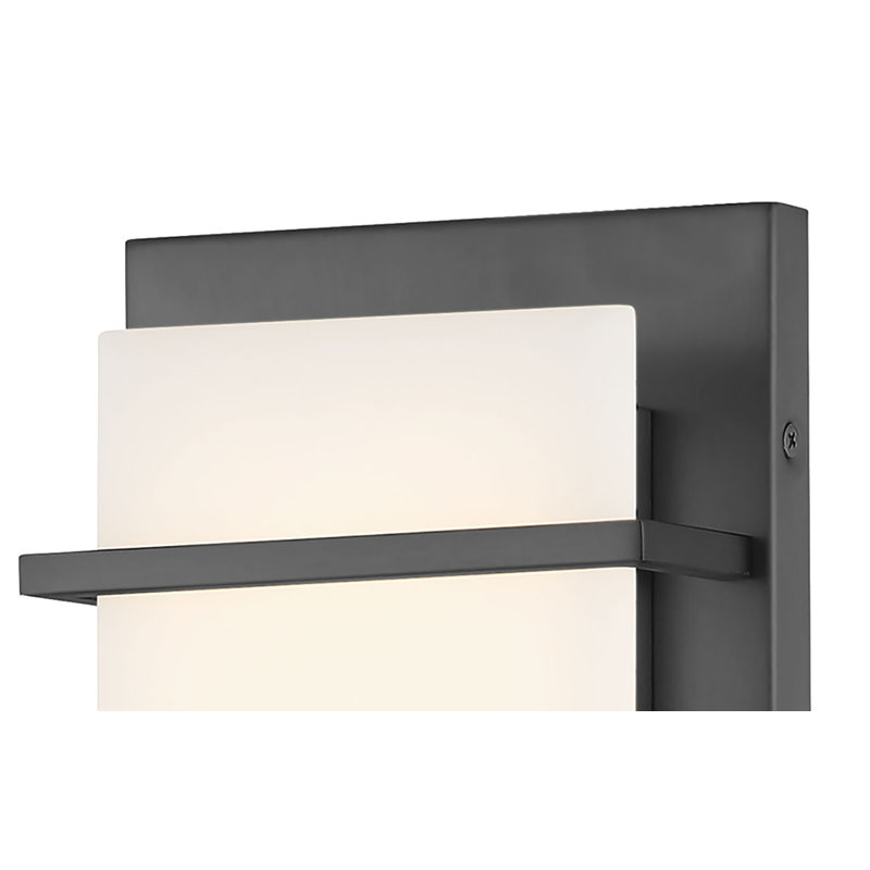 Quaadir Steel LED Flush Mounted Sconce, Matte Black