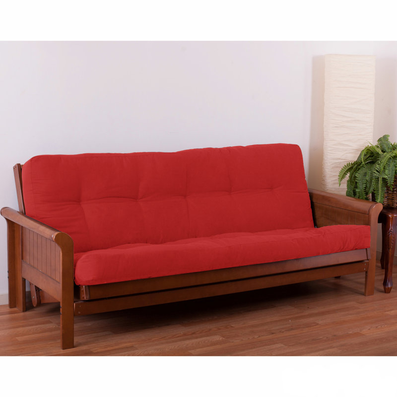 6'' Futon  Mattress, Red, Queen