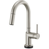 Odin® Smarttouch Pull-Down Prep Kitchen Faucet With Arc Spout--Stainless--Lever Handle