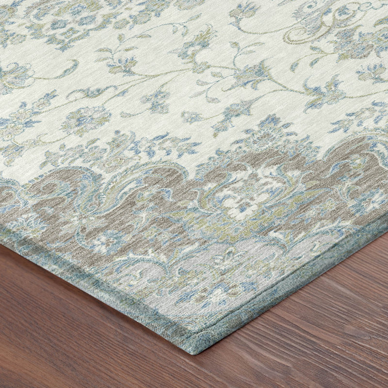 Tapis lavable à la machine intérieur / extérieur ACN2543 Global Chantille, Ivoire ivoire, 5 pi x 7 pi 6 po