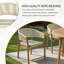 Ensemble 2 pièces de chaises de patio en teck tissé avec corde beige