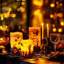 Candle with Plastic And Candle Wax Holder