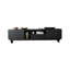 Crédence de rangement simple en bois massif noir l 86,6 po Simple