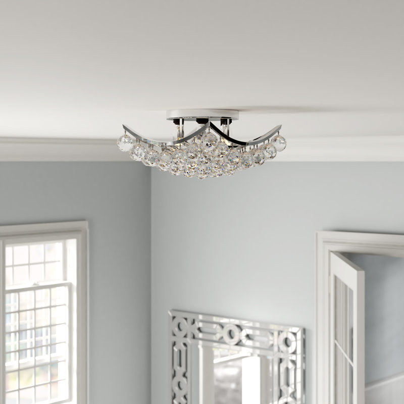 Eustacio Flush Mount, Light Chrome