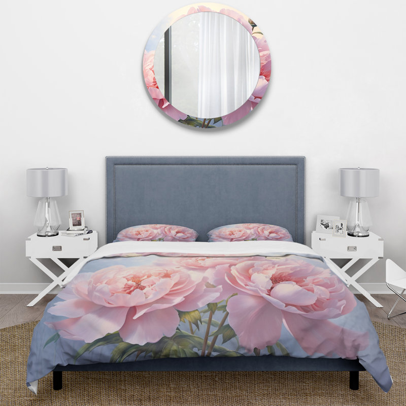  Microfiber / Polyester Duvet Cover Set, Twin Duvet Cover + 1 Standard Sham