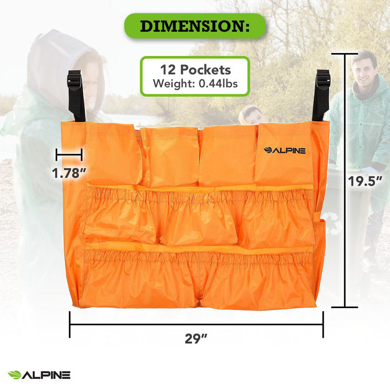 Panier de nettoyage pour poubelle en polyester 12 poches Alpine Industries