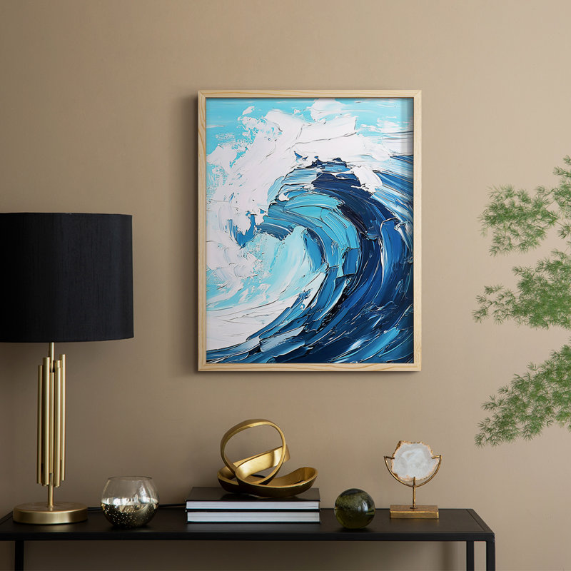 NAUTICAL Series Lxxxx, reproduction encadrée - bois massif, Naturel, H 11 po x l 9 po